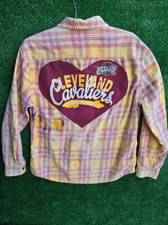Roebuck And Co Tops - NBA Cleveland Cavaliers vintage flannel shirt upcycled